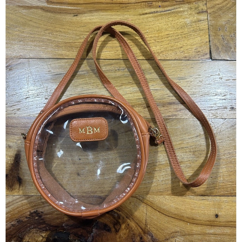 Jon Hart Design Luna‎ Bag Purse Clear Burnt Orange Texas Stadium Bag